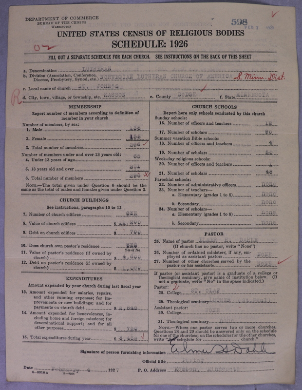 Scan of Norwegian Lutheran Church of America: 598