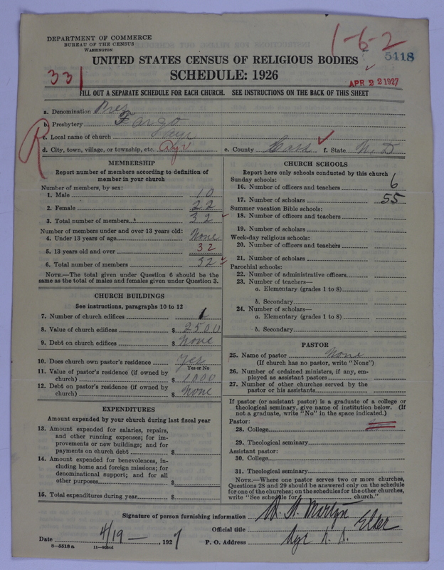 Scan of Presbyterian Church in the United States of America: 5418