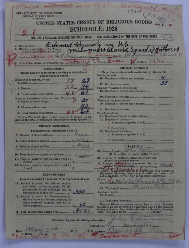 Scan of Reformed Church in the United States: 1318