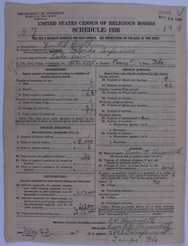Scan of Church of the United Brethren in Christ: 2794