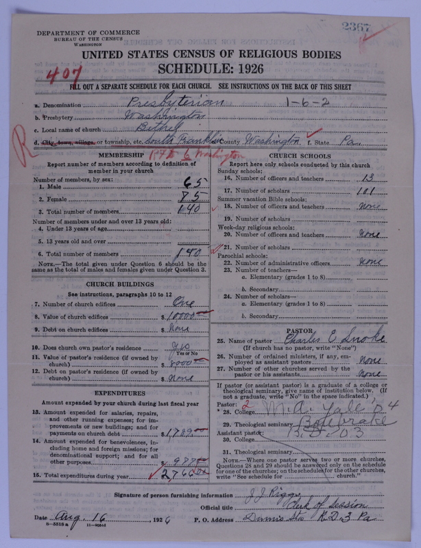 Scan of Presbyterian Church in the United States of America: 2367