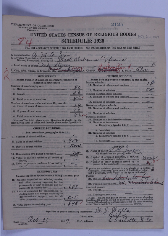 Scan of African Methodist Episcopal Zion Church: 2125