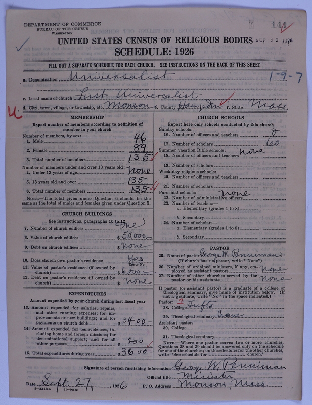 Scan of Universalist Church: 141