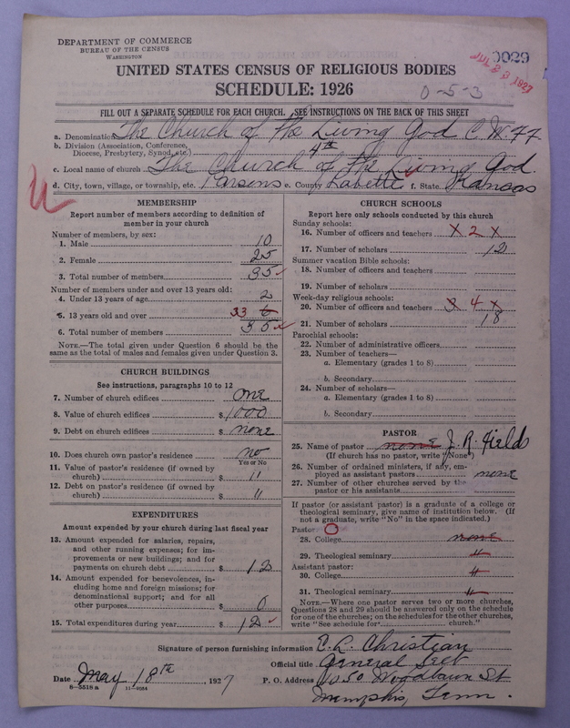 Scan of Church of the Living God, Christian Workers for Fellowship: 29