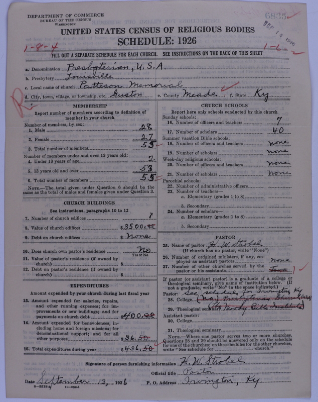 Scan of Presbyterian Church in the United States of America: 6835