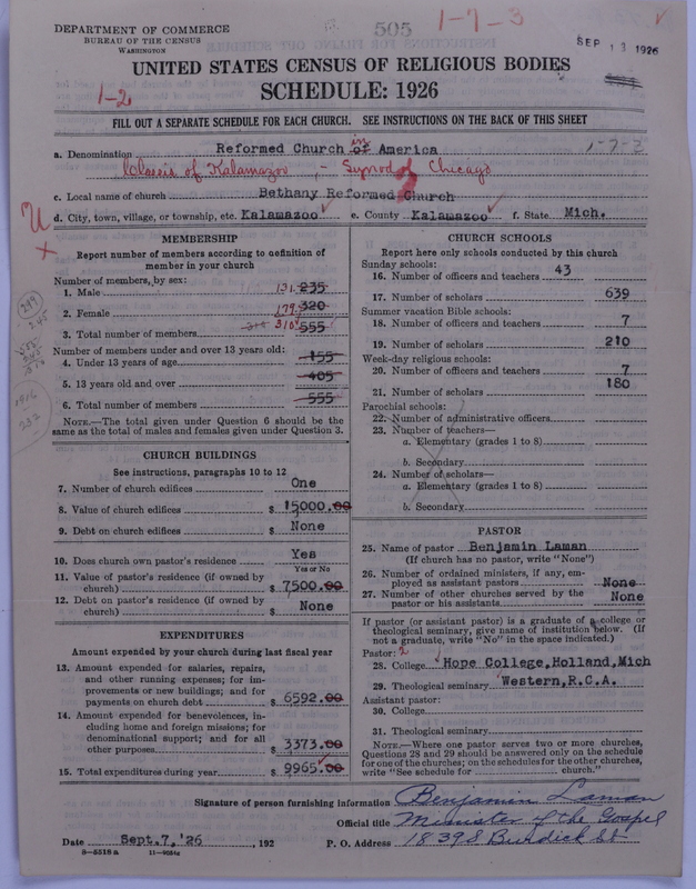 Scan of Reformed Church in America: 505