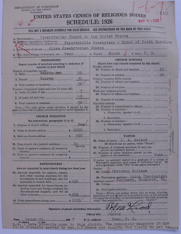 Scan of Presbyterian Church in the United States: 1110