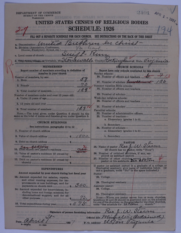 Scan of Church of the United Brethren in Christ: 2401