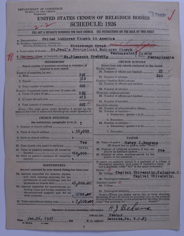 Scan of United Lutheran Church in America: 1782