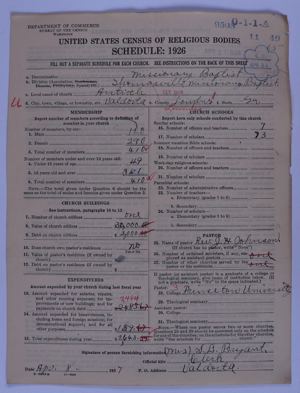 Scan of Negro Baptists: 9508