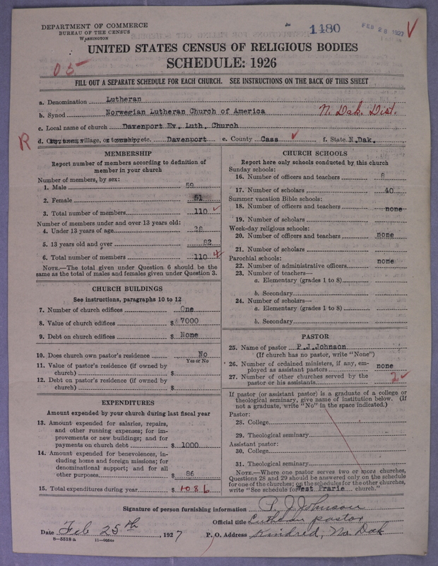 Scan of Norwegian Lutheran Church of America: 1480
