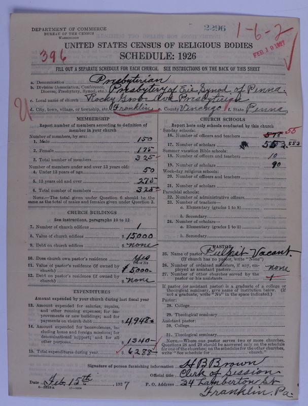 Scan of Presbyterian Church in the United States of America: 2296