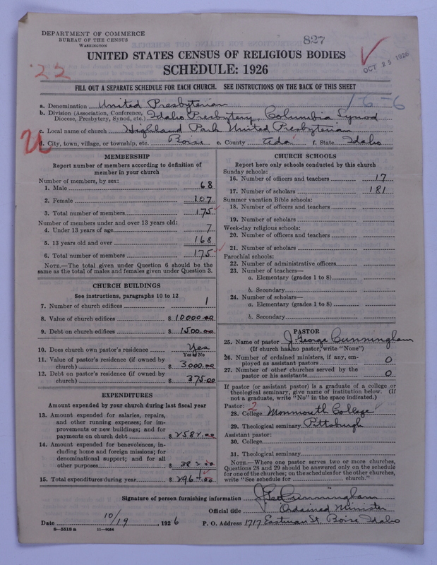 Scan of United Presbyterian Church of North America: 827