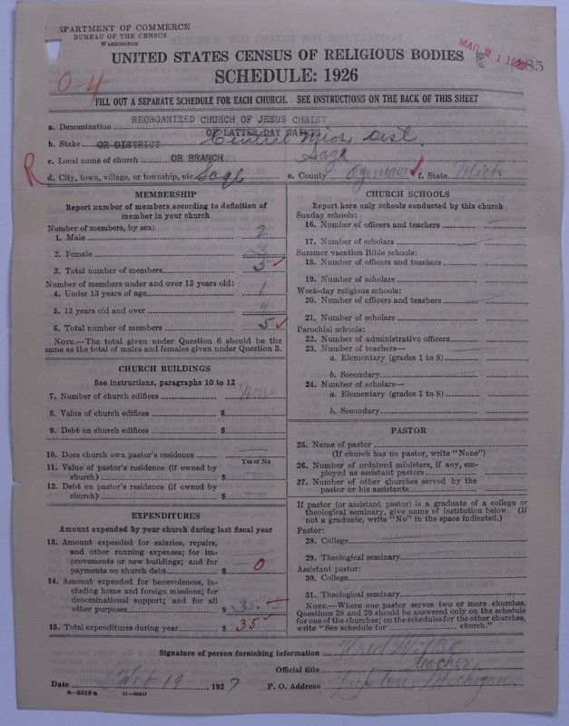 Scan of Reorganized Church of Jesus Christ of Latter Day Saints: 185