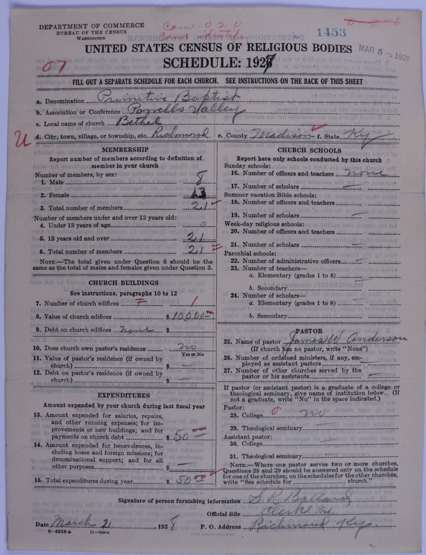 Scan of Primitive Baptists: 1453