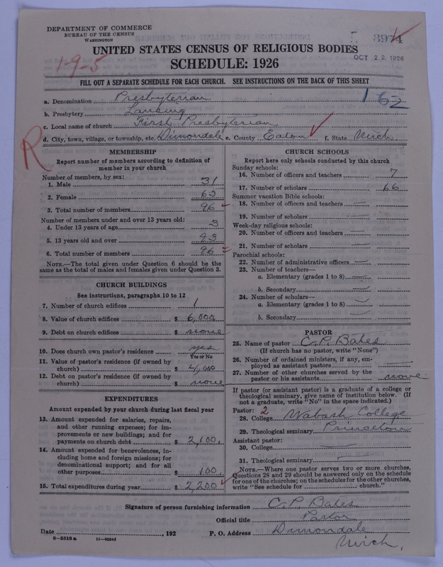 Scan of Presbyterian Church in the United States of America: 3974