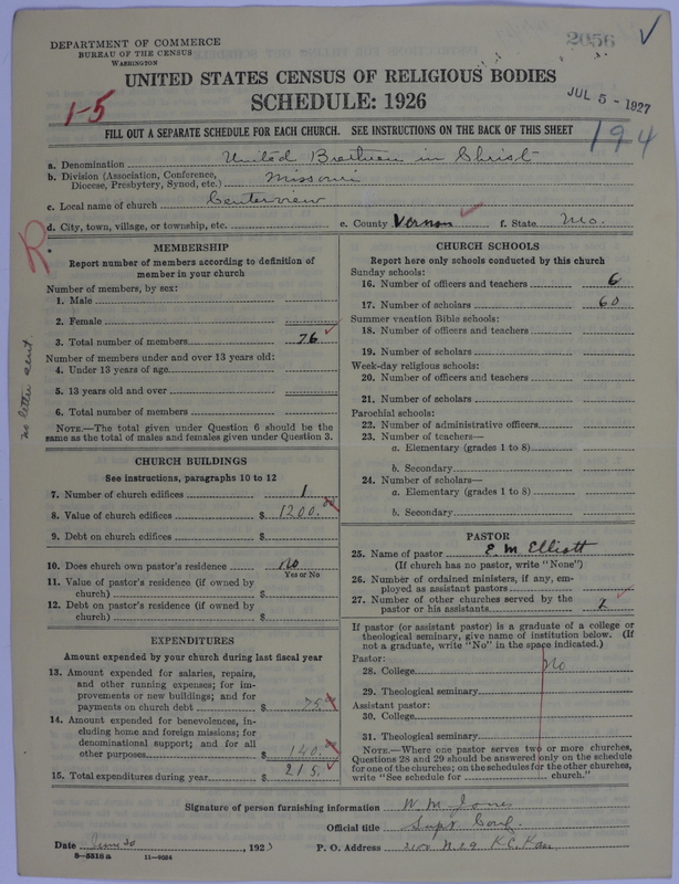 Scan of Church of the United Brethren in Christ: 2056