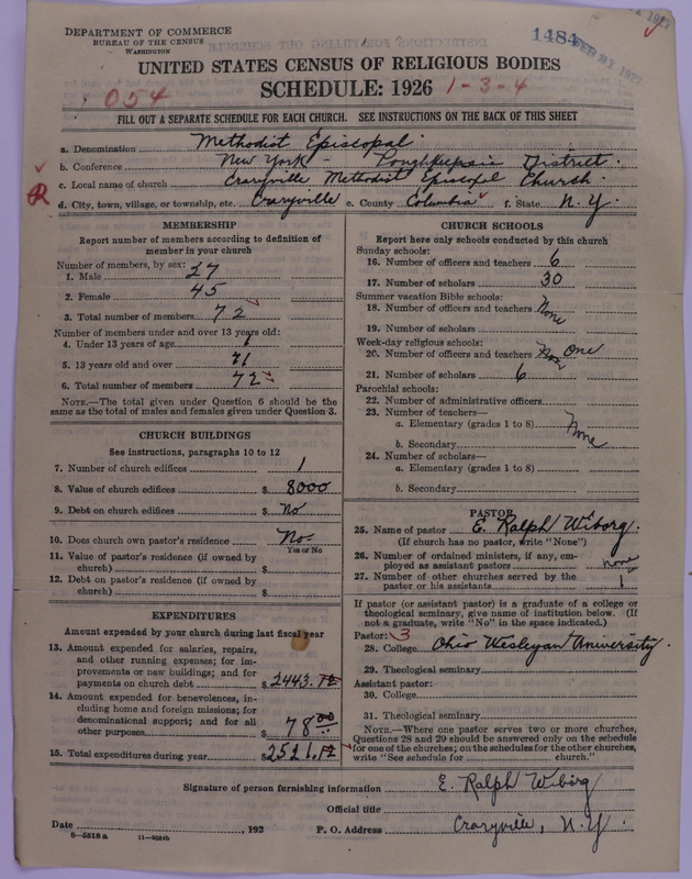 Scan of Methodist Episcopal Church: 1484