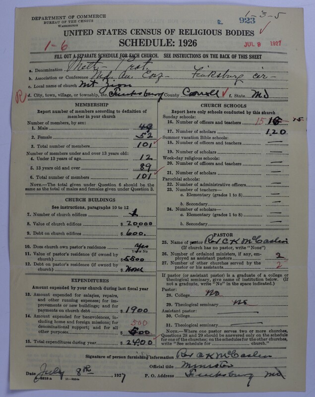 Scan of Methodist Protestant Church: 923