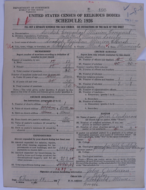 Scan of Swedish Evangelical Mission Covenant of America: 195