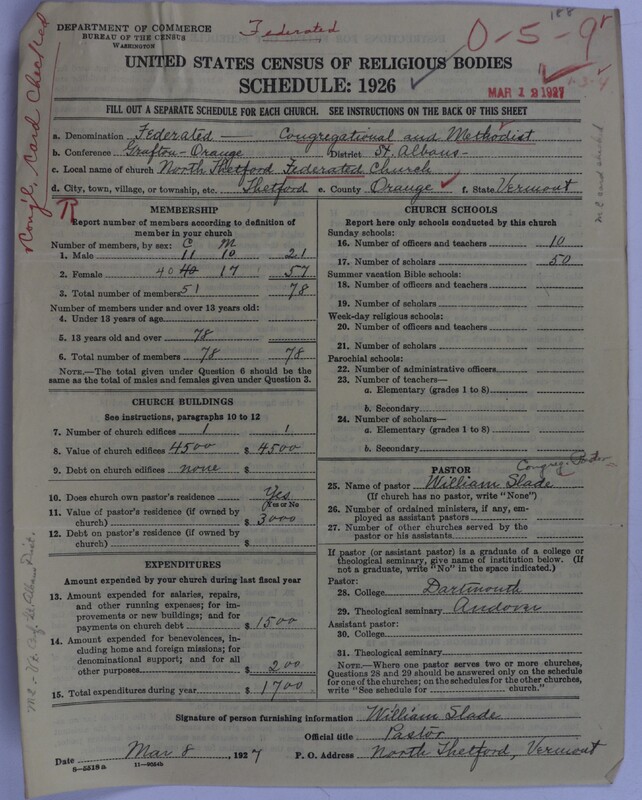 Scan of Federated Churches: 57