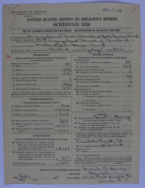 Scan of Federated Churches: 216