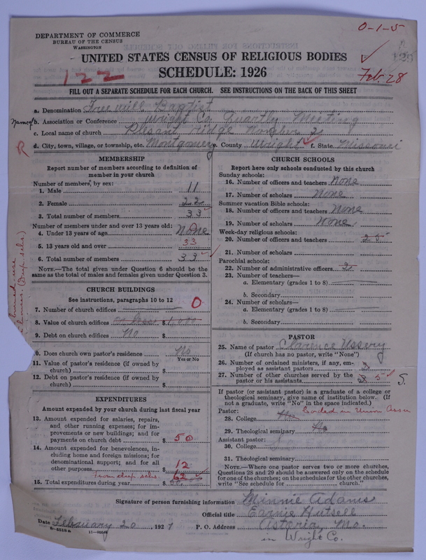 Scan of Free Will Baptists: 129