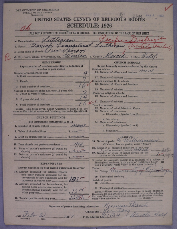 Scan of United Danish Evangelical Lutheran Church in America: 188
