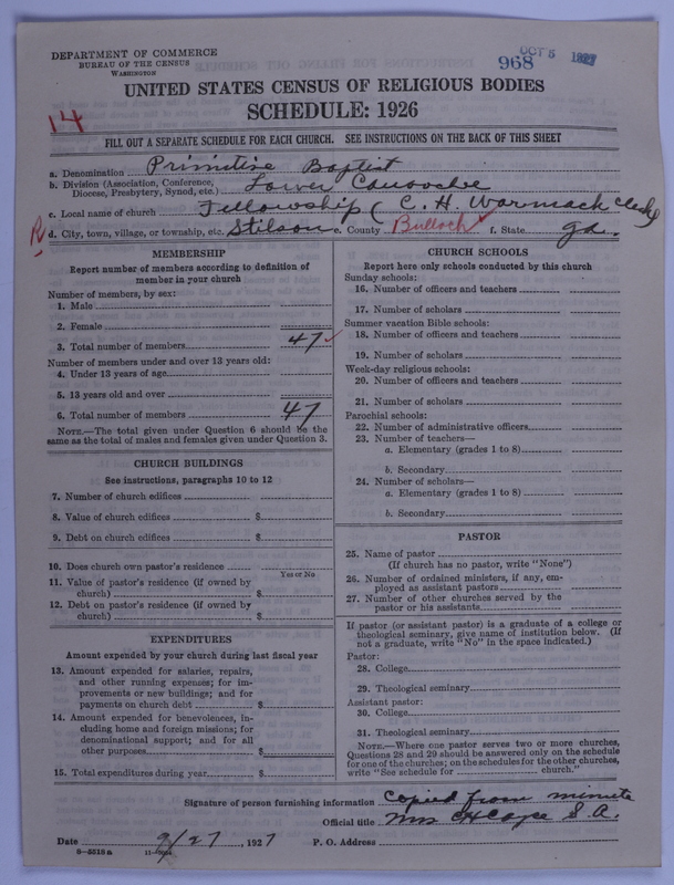 Scan of Primitive Baptists: 968