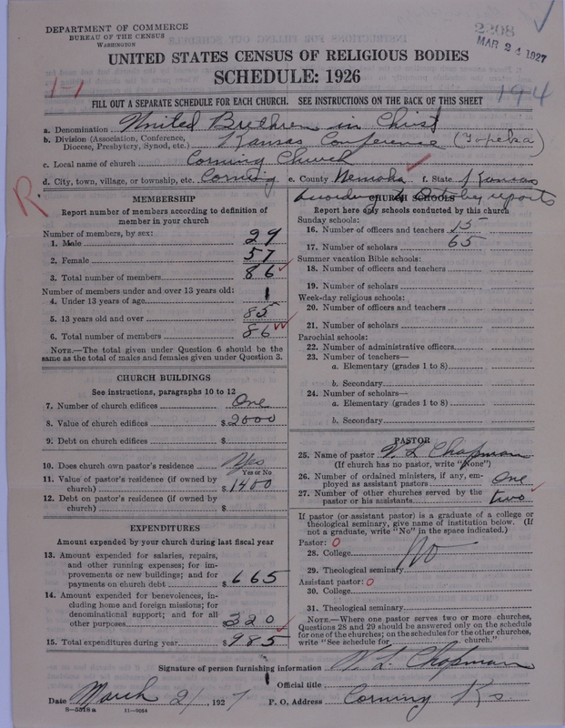 Scan of Church of the United Brethren in Christ: 2208
