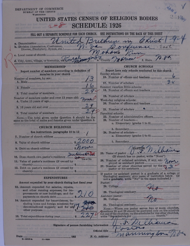 Scan of Church of the United Brethren in Christ: 2614
