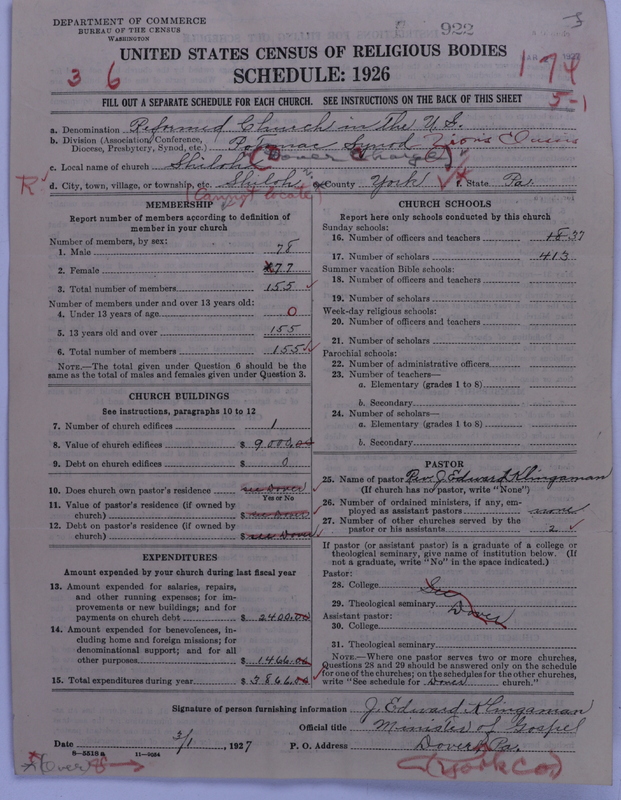 Scan of Reformed Church in the United States: 922