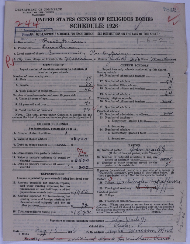 Scan of Presbyterian Church in the United States of America: 7842