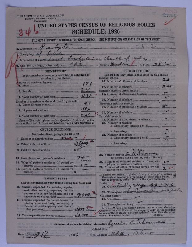 Scan of Presbyterian Church in the United States of America: 2752