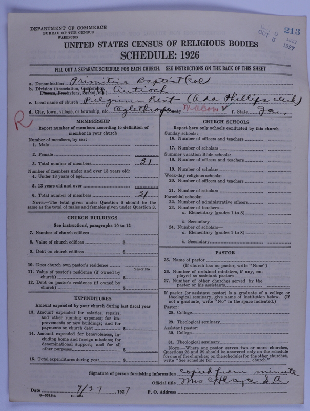 Scan of Colored Primitive Baptists: 213