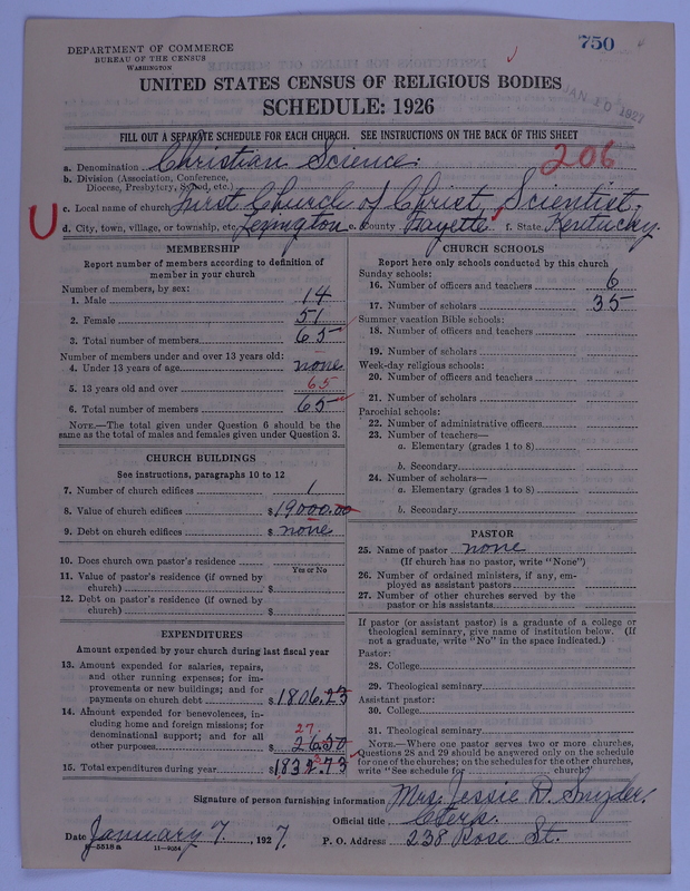 Scan of Church of Christ, Scientist: 750