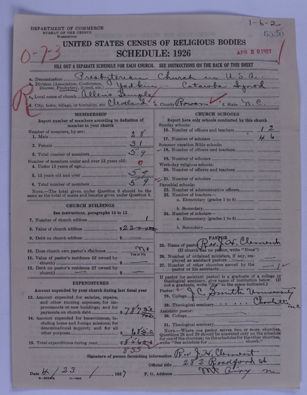 Scan of Presbyterian Church in the United States of America: 6530