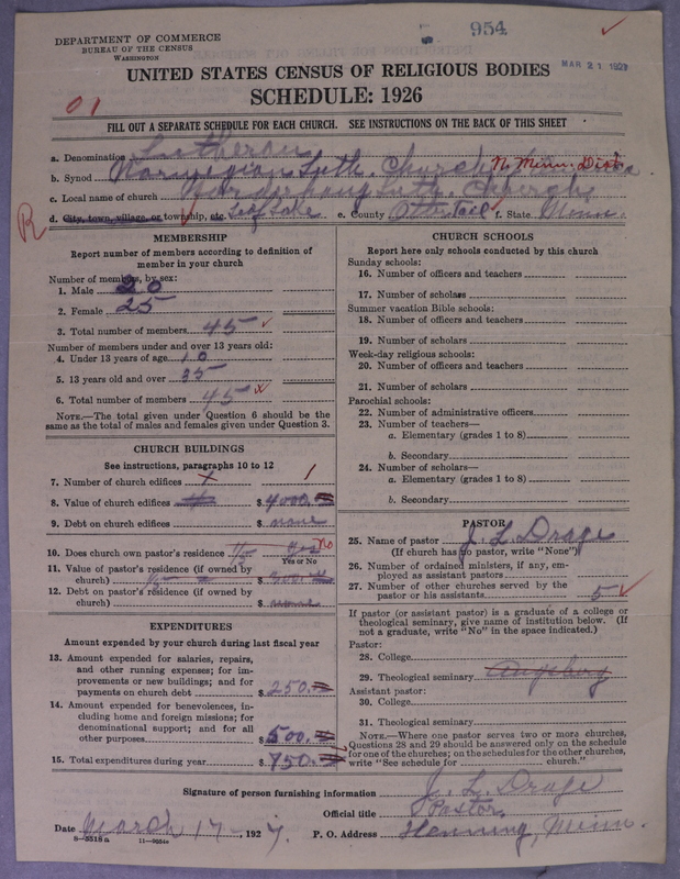 Scan of Norwegian Lutheran Church of America: 954