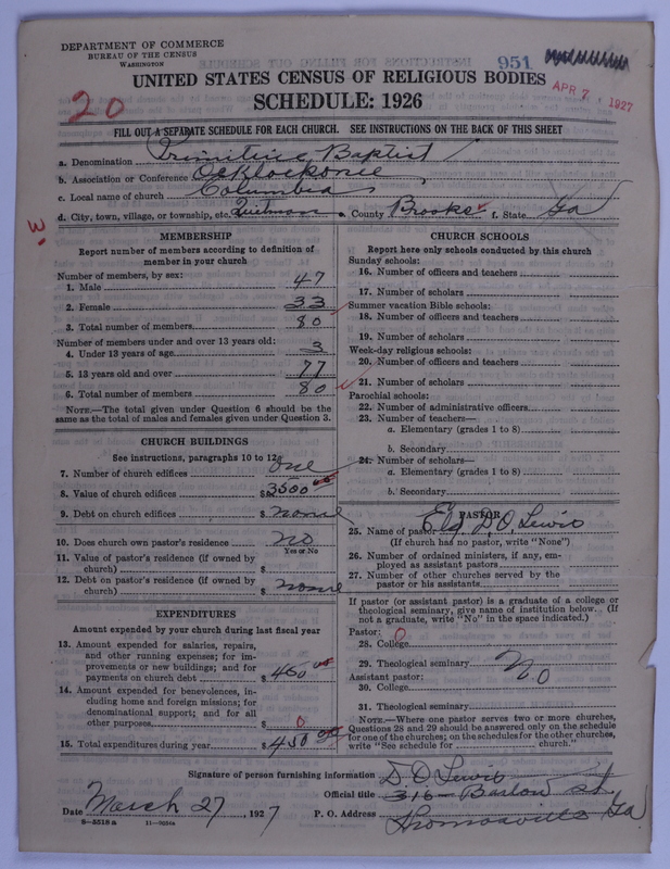 Scan of Primitive Baptists: 951
