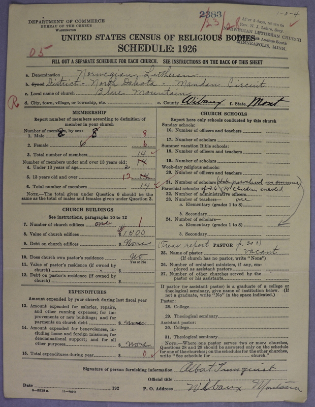 Scan of Norwegian Lutheran Church of America: 2383