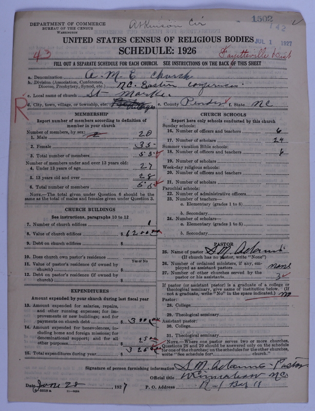 Scan of African Methodist Episcopal Church: 1502