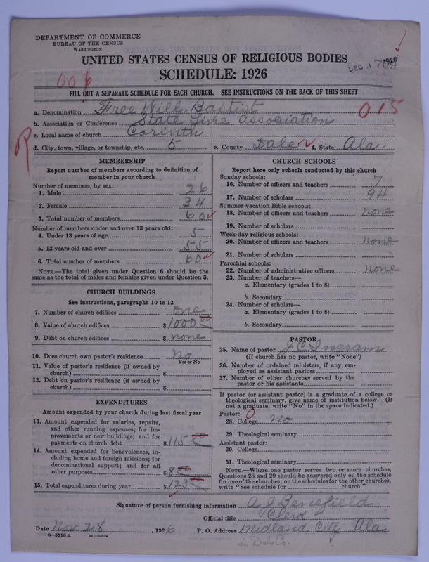 Scan of Free Will Baptists: 709