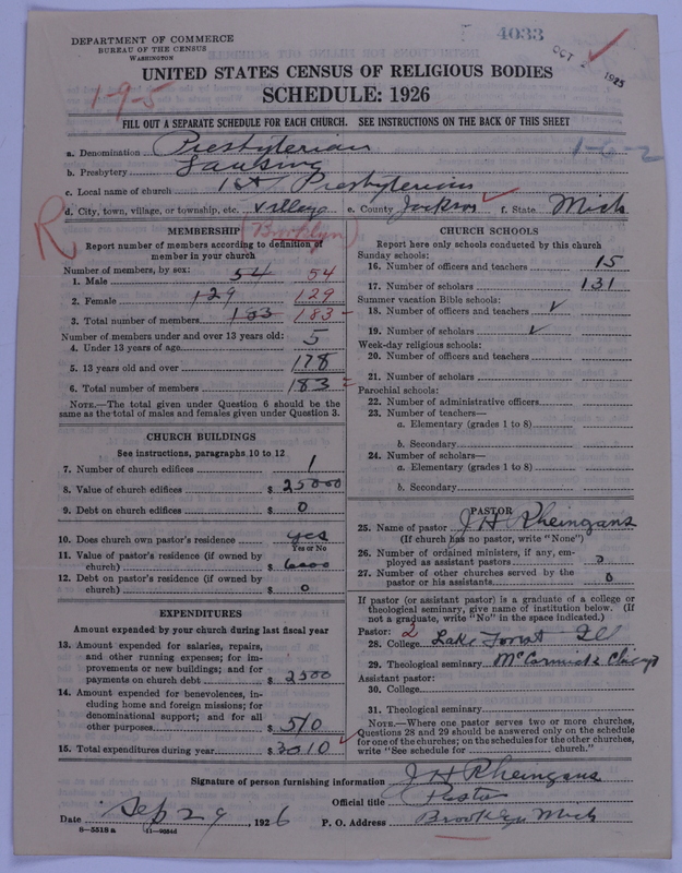 Scan of Presbyterian Church in the United States of America: 4033
