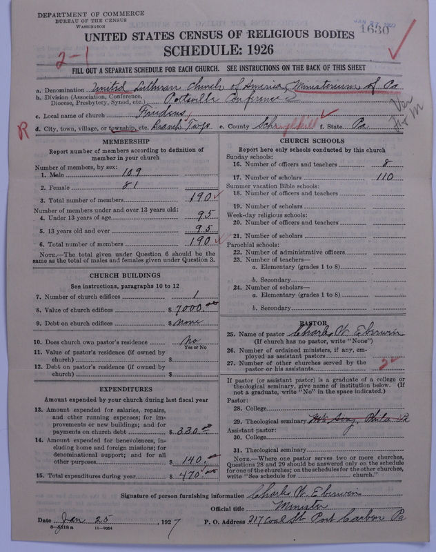 Scan of United Lutheran Church in America: 1630