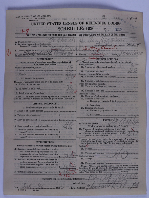 Scan of Church of the Nazarene: 922