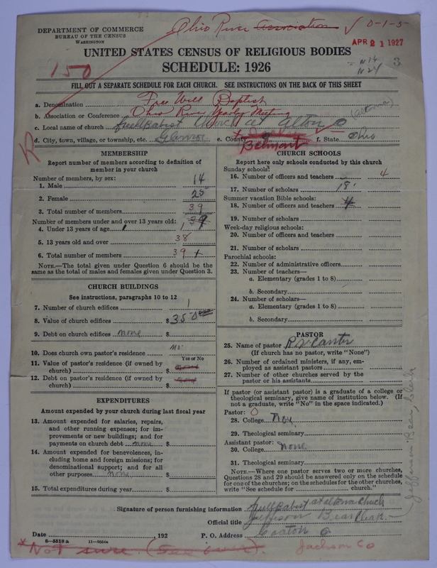 Scan of Free Will Baptists: 3