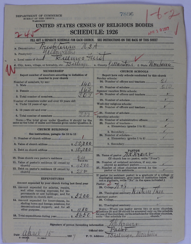 Scan of Presbyterian Church in the United States of America: 7886
