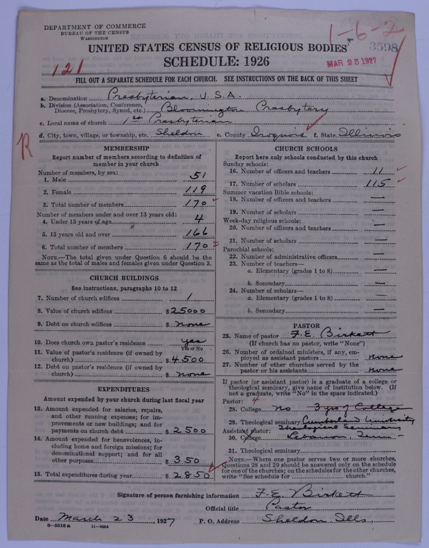 Scan of Presbyterian Church in the United States of America: 3598