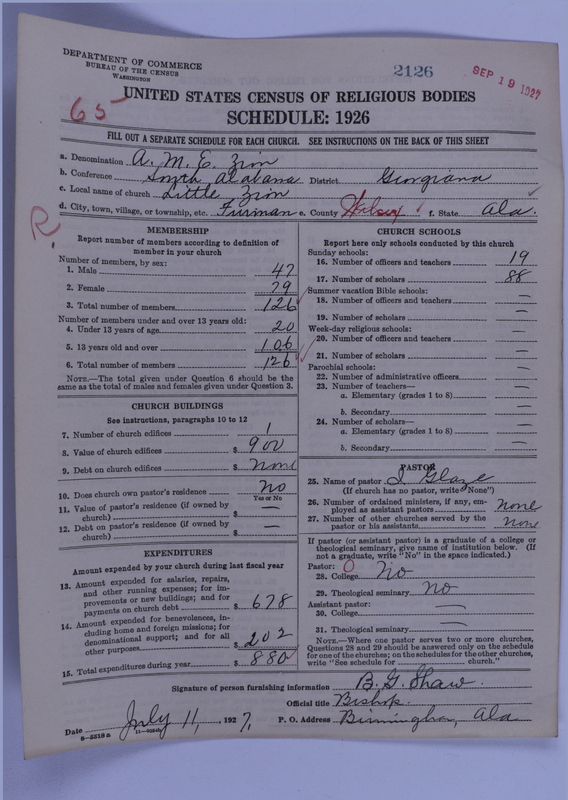 Scan of African Methodist Episcopal Zion Church: 2126