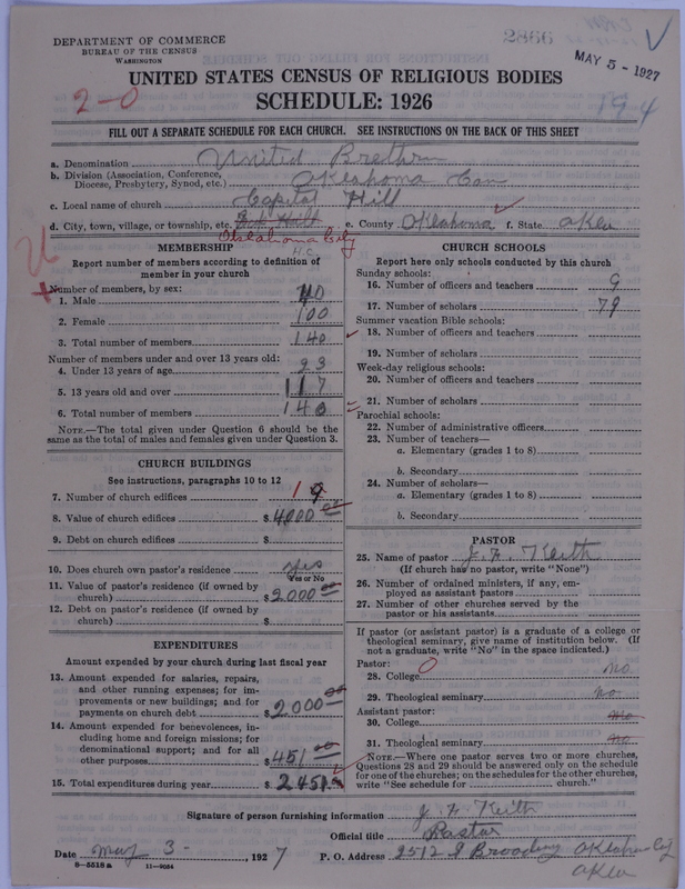 Scan of Church of the United Brethren in Christ: 2866